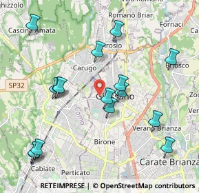 Mappa Via Ugo la Malfa, 20833 Giussano MB, Italia (2.18438)