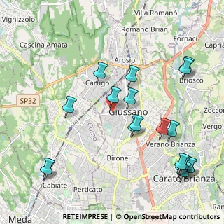 Mappa Via Ugo la Malfa, 20833 Giussano MB, Italia (2.47895)
