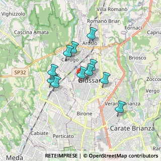Mappa Via Ugo la Malfa, 20833 Giussano MB, Italia (1.31909)