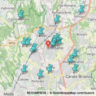 Mappa Via Ugo la Malfa, 20833 Giussano MB, Italia (1.98158)
