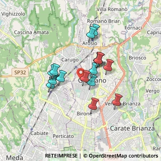 Mappa Via Ugo la Malfa, 20833 Giussano MB, Italia (1.40375)