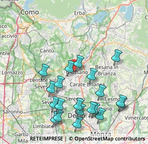 Mappa Via Ugo la Malfa, 20833 Giussano MB, Italia (8.7145)