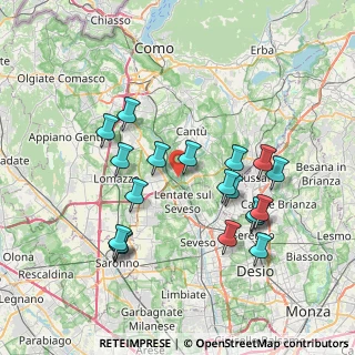 Mappa Via della Pernice, 22060 Carimate CO, Italia (7.33158)
