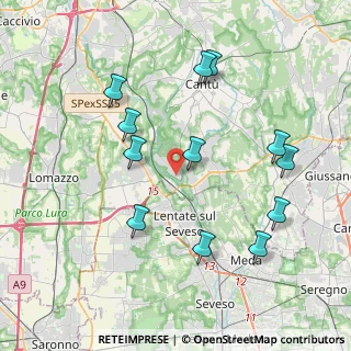 Mappa Via della Pernice, 22060 Carimate CO, Italia (4.09167)