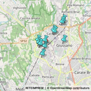 Mappa Via Plinio, 22066 Mariano Comense CO, Italia (1.14583)