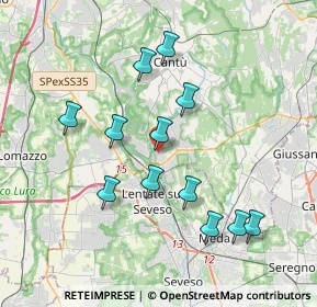 Mappa Via Isimbardi, 22060 Novedrate CO, Italia (3.62167)