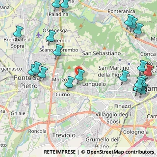 Mappa Via del Coppo, 24129 Mozzo BG, Italia (2.9)
