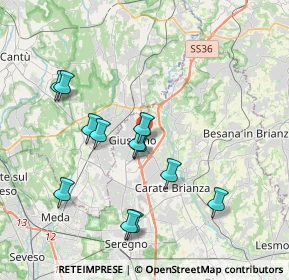 Mappa Via Edmondo de Amicis, 20833 Giussano MB, Italia (3.67917)