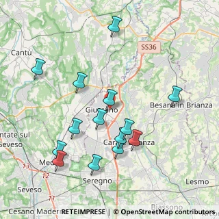 Mappa Via Edmondo de Amicis, 20833 Giussano MB, Italia (4.04714)