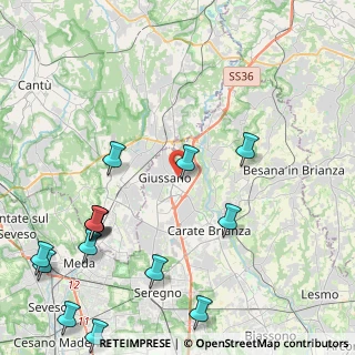 Mappa Via Edmondo de Amicis, 20833 Giussano MB, Italia (5.72867)