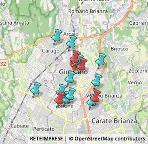 Mappa Via Umberto I, 20833 Giussano MB, Italia (1.408)