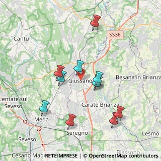 Mappa Via Umberto I, 20833 Giussano MB, Italia (3.58364)