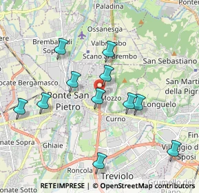 Mappa VIa Fausto Radici, 24030 Mozzo BG, Italia (1.89455)