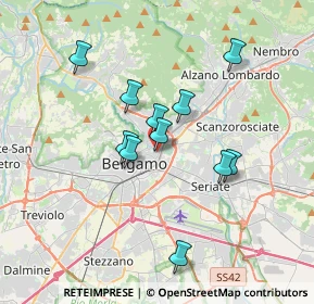 Mappa Via Ambrogio da Calepio, 24125 Bergamo BG, Italia (2.96273)