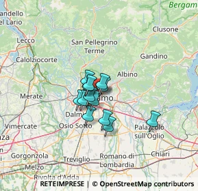 Mappa Via Ambrogio da Calepio, 24125 Bergamo BG, Italia (7.40462)