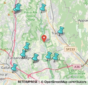 Mappa Via per Lonate, 21050 Cairate VA, Italia (4.91273)
