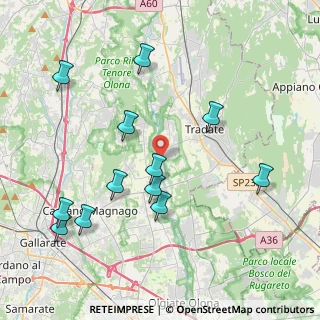 Mappa Via per Lonate, 21050 Cairate VA, Italia (4.35167)