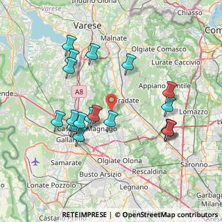 Mappa Via per Lonate, 21050 Cairate VA, Italia (7.64222)