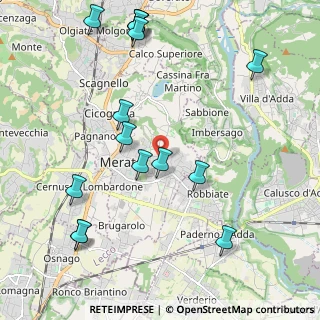 Mappa Via S. Vincenzo, 23807 Merate LC, Italia (2.486)