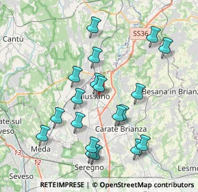 Mappa Via Francesco Baracca, 20833 Giussano MB, Italia (3.81211)