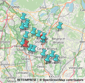 Mappa Via Francesco Baracca, 20833 Giussano MB, Italia (6.43158)