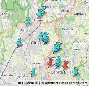 Mappa Via Francesco Baracca, 20833 Giussano MB, Italia (1.94118)