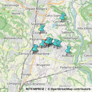 Mappa Via G. Parini, 23807 Merate LC, Italia (1.05182)