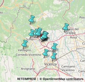 Mappa Via Monteverdi, 36016 Thiene VI, Italia (7.708)