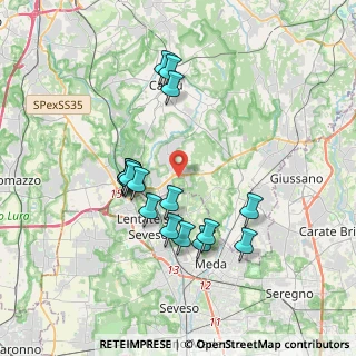 Mappa Via per Novedrate, 22060 Novedrate CO, Italia (3.36333)