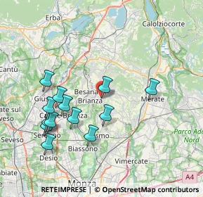 Mappa Via Giuseppe Garibaldi, 23880 Casatenovo LC, Italia (7.70385)