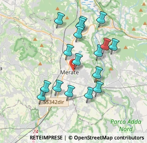 Mappa Via Baslini Carlo, 23807 Merate LC, Italia (3.44647)