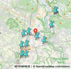 Mappa 23807 Merate LC, Italia (3.98909)