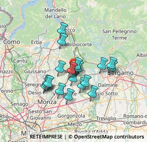 Mappa 23807 Merate LC, Italia (10.667)