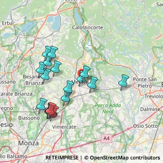 Mappa 23807 Merate LC, Italia (7.52778)