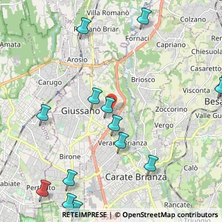 Mappa Via Paganella, 20843 Verano Brianza MB, Italia (2.93286)