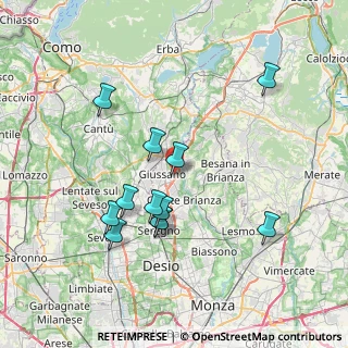 Mappa Via Paganella, 20843 Verano Brianza MB, Italia (7.0925)