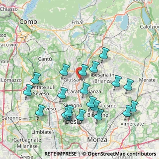 Mappa Via Paganella, 20843 Verano Brianza MB, Italia (8.4315)