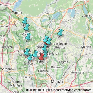 Mappa Via Paganella, 20843 Verano Brianza MB, Italia (6.11583)