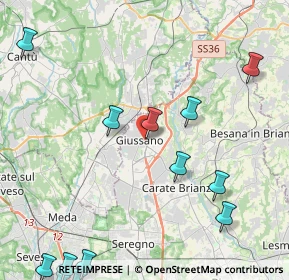 Mappa Via G. Oberdan, 20034 Giussano MB, Italia (6.06)