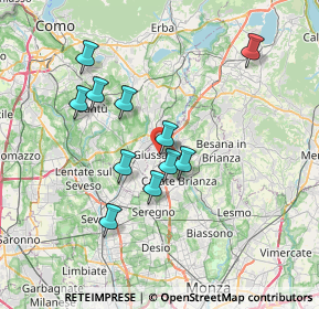 Mappa Via Damiano Chiesa, 20833 Giussano MB, Italia (6.38091)