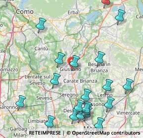 Mappa Via Damiano Chiesa, 20833 Giussano MB, Italia (10.4005)