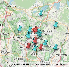 Mappa Via Damiano Chiesa, 20833 Giussano MB, Italia (5.92647)