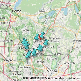 Mappa Via Damiano Chiesa, 20833 Giussano MB, Italia (6.2475)