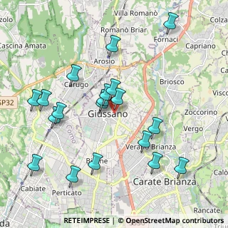 Mappa Via Damiano Chiesa, 20833 Giussano MB, Italia (2.07526)