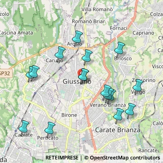 Mappa Via Damiano Chiesa, 20833 Giussano MB, Italia (2.12625)
