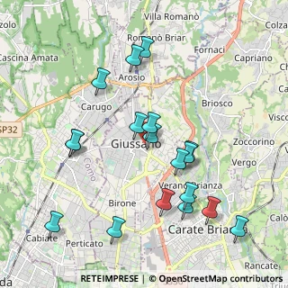 Mappa Via Damiano Chiesa, 20833 Giussano MB, Italia (2.05722)