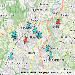 Mappa Via Damiano Chiesa, 20833 Giussano MB, Italia (2.005)
