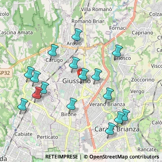Mappa Via Damiano Chiesa, 20833 Giussano MB, Italia (2.17563)