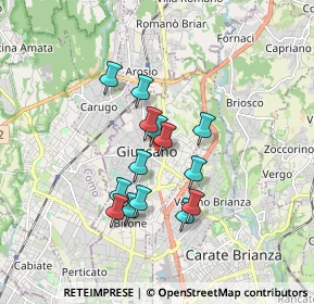 Mappa Via G. Oberdan, 20034 Giussano MB, Italia (1.33714)