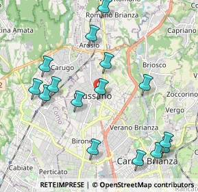 Mappa Via Damiano Chiesa, 20833 Giussano MB, Italia (2.25933)